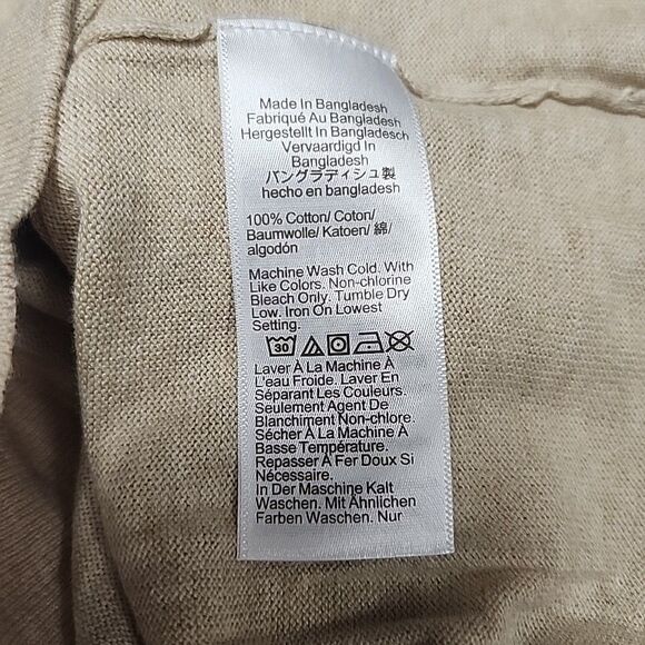 NWT J Crew Size S 100% Cotton Teddie Sweater Heather Light Khaki - Picture 6 of 8